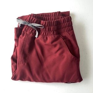 FIGS Burgundy Yola Scrub Pants